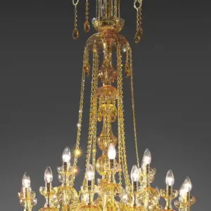 Lustre classique en cristal Swarovski® en métal pour le secteur professionnel - SABIK