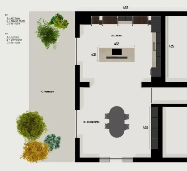 Cocina completa ASPEN + D23  gris- Doimo Cucine - Imagen 4