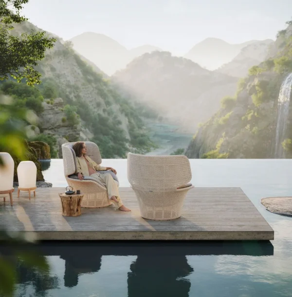 Butaca de exterior Seashell Grand – Dedon - Imagen 2