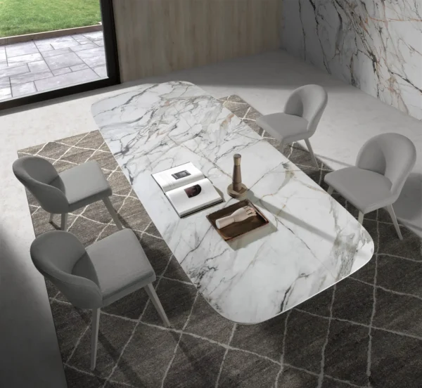 Mesa con tapa de porcelánico Jasper Fix Keramic - Nache - Imagen 2