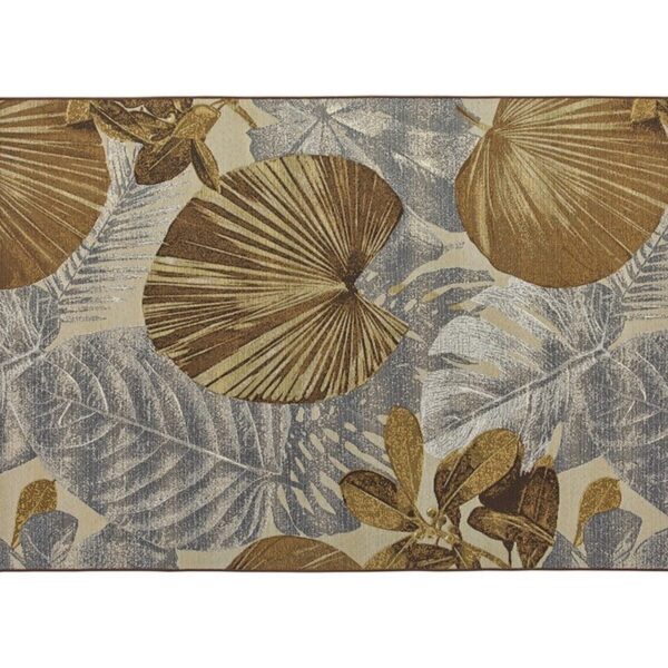 Alfombra indoor & outdoor Amazzonia 355X diseño tropical en tonos arena y plata (160 × 230 cm) - Emso - Imagen 2