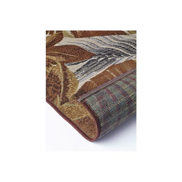 Alfombra indoor & outdoor Amazzonia 355X diseño tropical en tonos arena y plata (160 × 230 cm) - Emso - Imagen 4