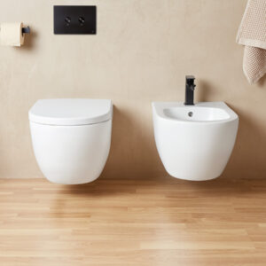Inodoro mural rimless Arc con tapa amortiguada - Sanycces