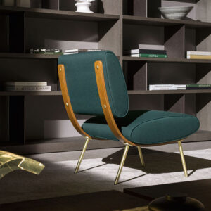 Sillón bajo contemporáneo ROUND D.154.5 - Molteni