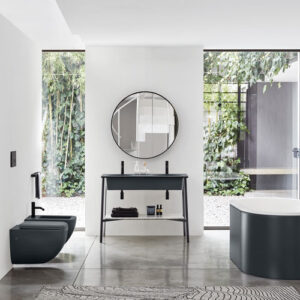 Mueble de lavabo doble CATINO DOPPIO - BASALTO MATT BLACK - Cielo