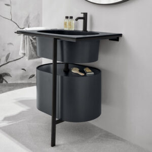 Mueble de lavabo de pie KYROS - BASALTO MATT BLACK - Cielo