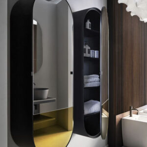 Espejo de pared ARCADIA - ELIO - MATT BLACK  GOLD - Cielo