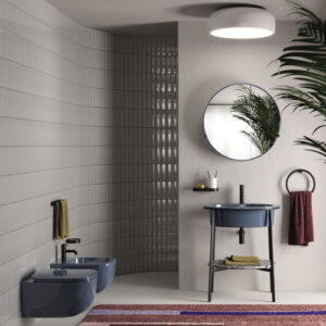 Mueble de lavabo de pie CATINO OVALE - OLTREMARE MATT BLACK AZUL NOCHE - Cielo