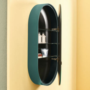 Espejo para baño de pared OVAL BOX - SMERALDO - Cielo