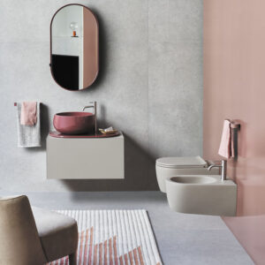 Mueble de lavabo suspendido DELFO 76 - CORALLO/AVENA - Cielo