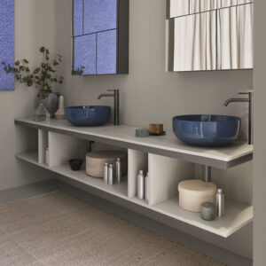 Mueble de lavabo doble MULTIPLO - OLTREMARE - Cielo