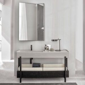 Mueble de lavabo de pie PLINIO 140 - POMICE/ROVERE NERO - Cielo