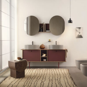 Mueble de lavabo doble THEO 175 - AVENA/CARMINIO - Cielo