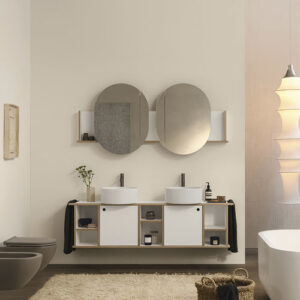 Mueble de lavabo doble THEO 175 - TALCO/COTONE - Cielo