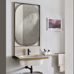 Lavabo suspendido Elle Ovale - POMICE/BRUSHED BRONZE - Cielo