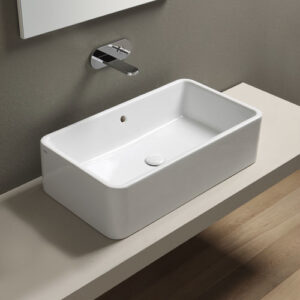 Lavabo sobre mueble Shui Comfort, Talco - Cielo