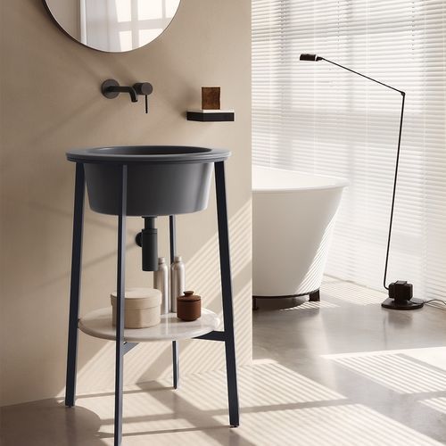 Lavabo de metal CATINO TONDO - Cielo