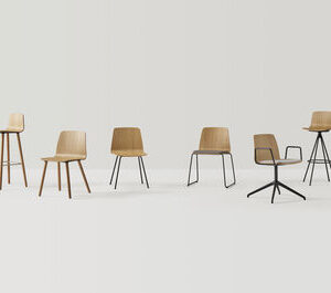 Silla de trabajo de roble blanco VARYA WOOD - Inclass