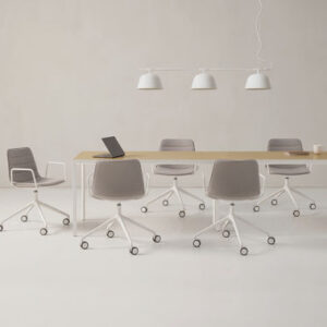 Silla de trabajo de cuero VARYA TAPIZ - Inclass