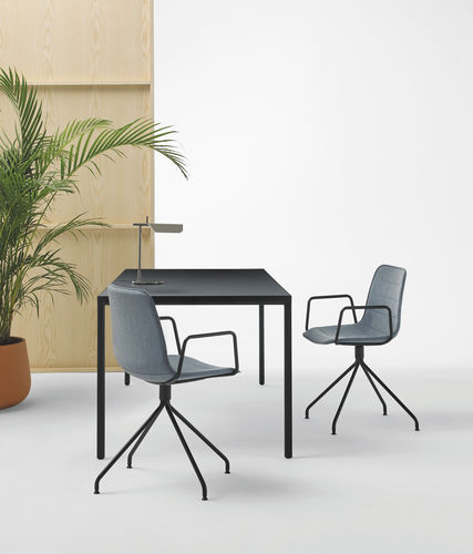 Silla de trabajo de cuero VARYA TAPIZ - Inclass - Imagen 3