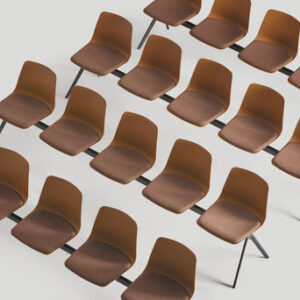 Hilera de sillas de polipropileno VARYA - Inclass