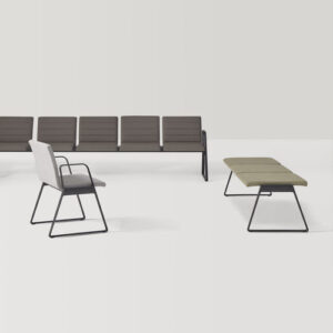 Hilera de sillas de cuero LIN TAPIZ - Inclass