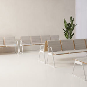 Hilera de sillas madera LIN - Inclass