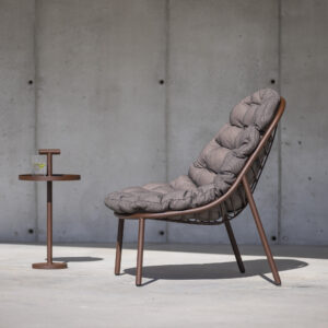 Set Lounge doble y Mesa portátil (Terracota/Topo) - Todus