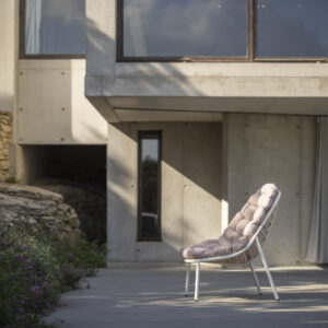 Sillón Lounge trenzado (Blanco) - Todus