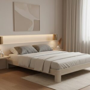 Cama de Estilo Minimalista (Tonos Neutros) - Auping