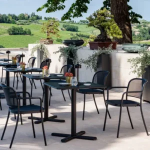 Silla de comedor de malla (Negro Antracita) - EMU