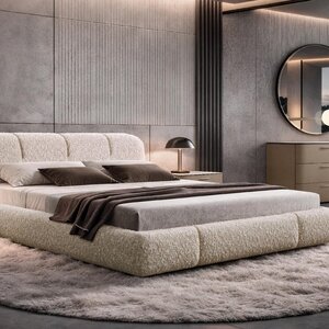 Cama con Textura Orgánica (Acabado Bouclé) - Gamma