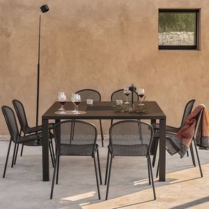 Mesa de Comedor Cuadrada (Marrón Bronce) - EMU