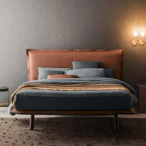 Cama "Cognac Essence" (Cabecero en Piel de Alta Costura) - Pianca