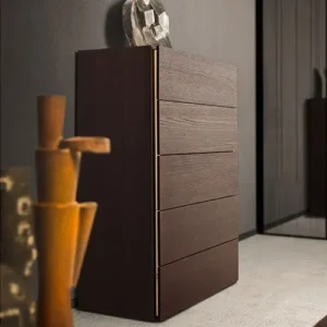 Cómoda Vertical "Noble Brass" (Madera y Detalles en Latón) - Pianca