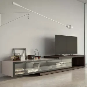 Mueble de Televisión "Glass & Wood" (Diseño Suspendido) - Pianca