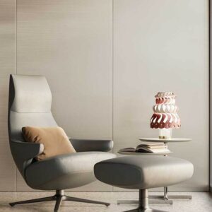 Sillón Lounge con Reposapiés (Diseño Ergonómico) - Poltrona Frau