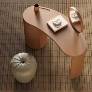 Tocador Curvo "Vanity Grace" (Diseño Minimalista) - Poltrona Frau