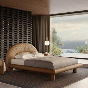 Cama de Autor "Crescent Moon" (Cabecero Tapizado) - Poltrona Frau