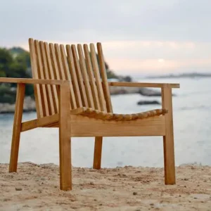 Sillón Lounge de listones (Teca Natural) - Cane-line