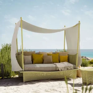 Daybed con Dosel (Arena y Lima) - Dedon