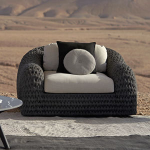 Sillón Lounge Trenzado (Antracita/Negro) - Manutti