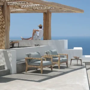 Sillón Lounge "Estructura Abierta" (Teca y Textil) - Royal Botania
