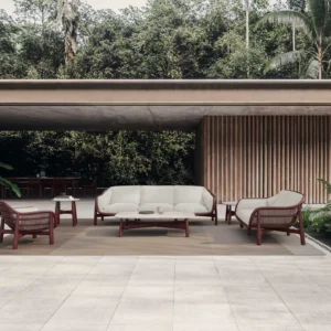 Sofá Lounge Modular (Estructura de Teca y Textil Orgánico) - SKDL Studio