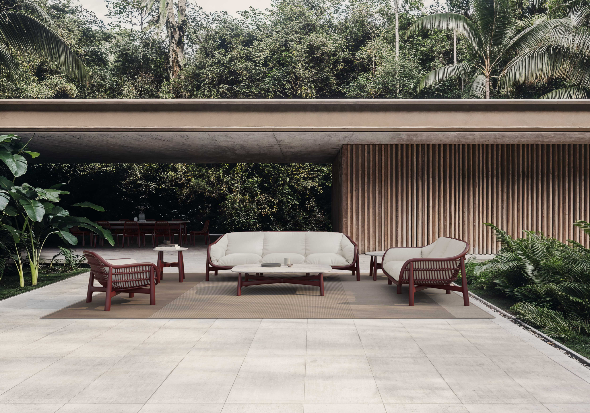 Sofá Lounge Modular (Estructura de Teca y Textil Orgánico) - SKDL Studio