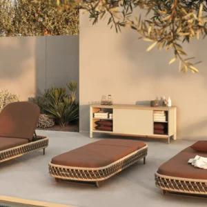 Tumbona Lounge Trenzada (Tonos Terracota y Arena) - SKDL Studio