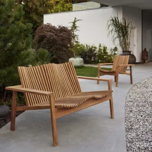 Sofá Lounge de listones (Teca Natural) - Cane-line