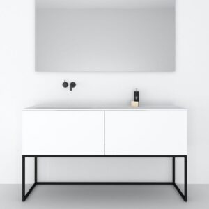 Mueble de lavabo doble Sobrebase Metal 160 INT 2C - Codis