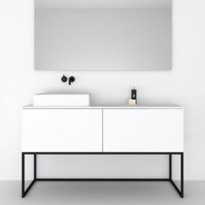 Mueble de lavabo doble Sobrebase Metal 160 SOBRE 2C - Codis