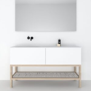 Mueble de lavabo doble Bamboo 160 INT L 2C - Codis